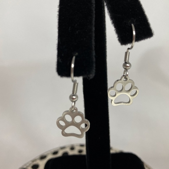 DANGLE Earrings with Paw Charms - Picture 2 of 9